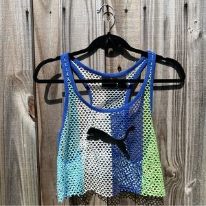 Puma by Rihanna Mesh Crop Top, Size Large, Multicolored, Made in China